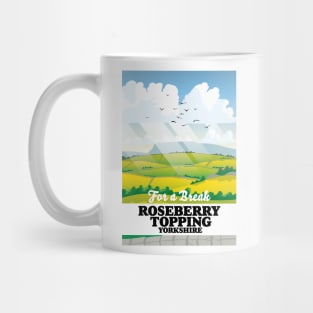 Roseberry Topping Yorkshire travel poster Mug